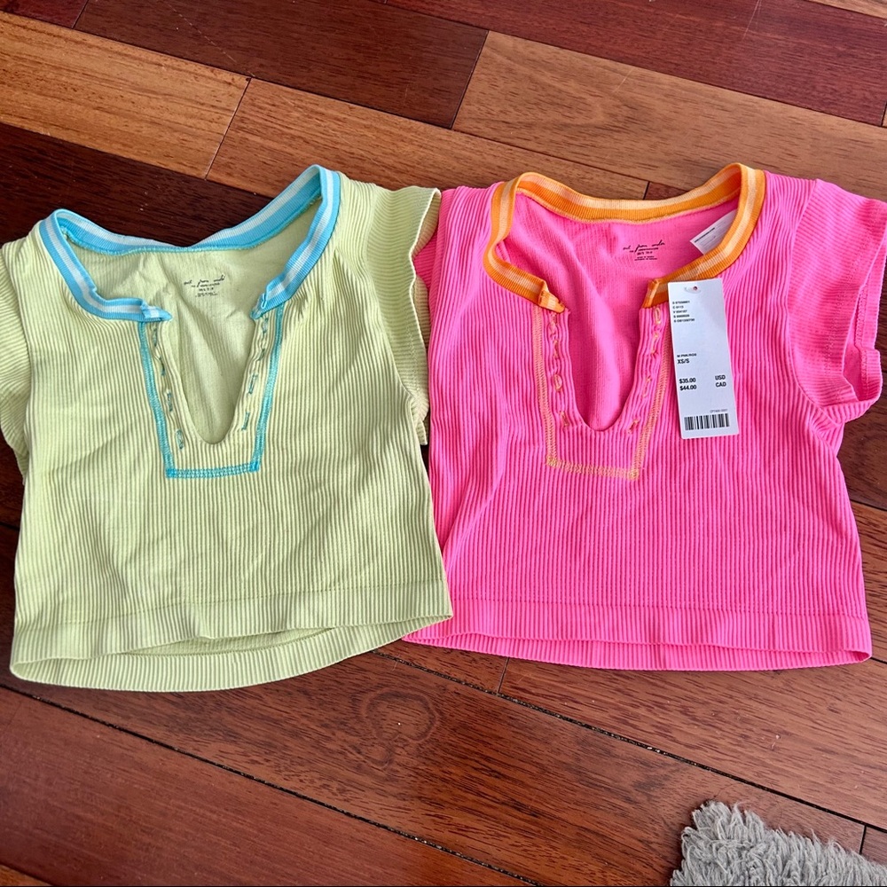 2 New out from under crop tops xs